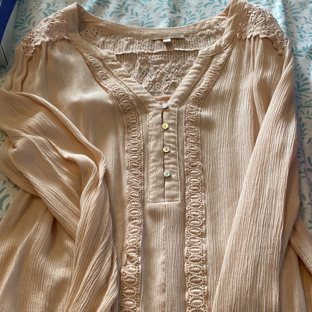 XL blouse in muted pink